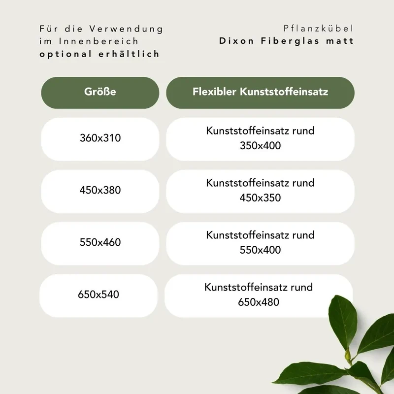 Pflanzkübel Dixon Fiberglas matt