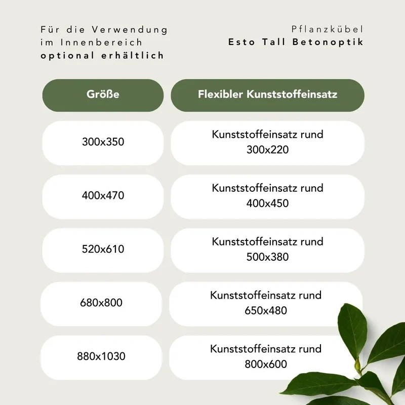 Pflanzkübel Esto Tall Betonoptik