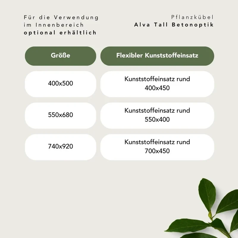 Pflanzkübel Alva Tall Betonoptik