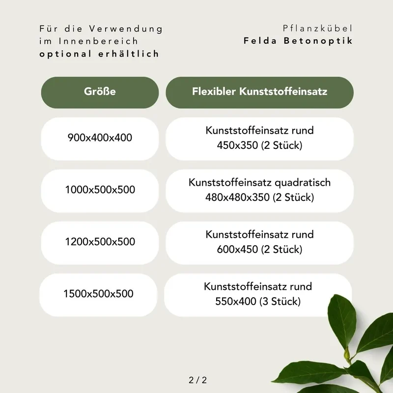 Pflanzkübel Felda Betonoptik
