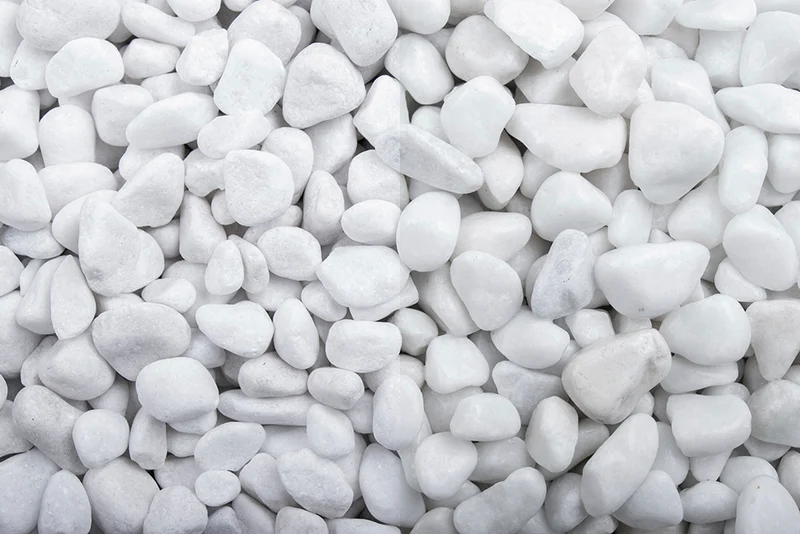 Schneeweiss getrommelt, 8-16 mm