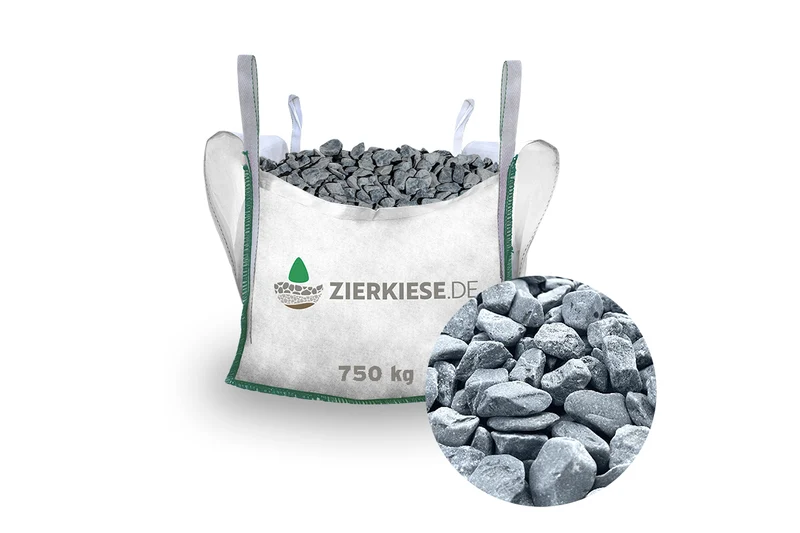 Rundkies Marmor schwarz anthrazit