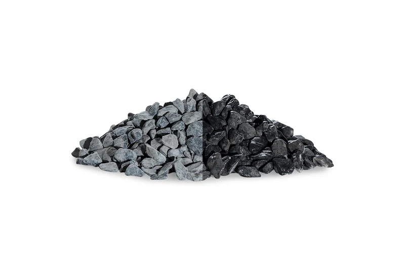 Rundkies Marmor schwarz anthrazit