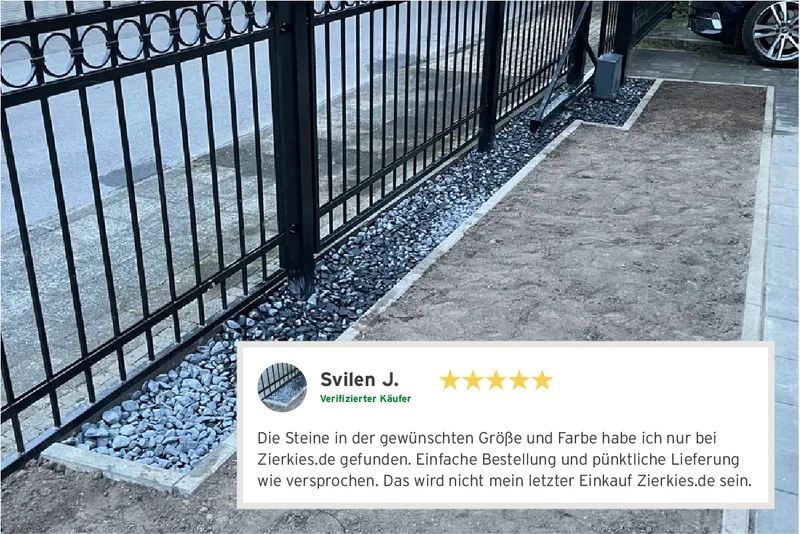 Rundkies Marmor schwarz anthrazit