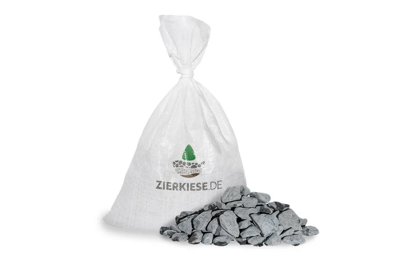 Rundkies Marmor schwarz anthrazit