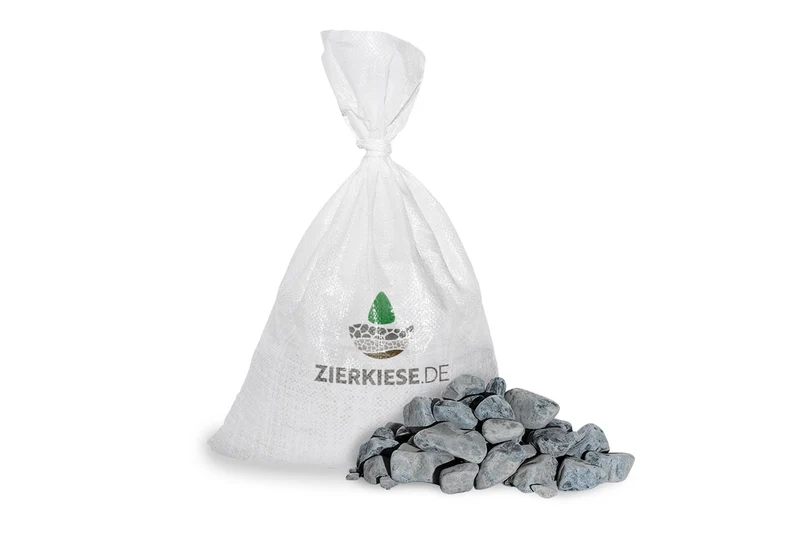 Rundkies Marmor schwarz anthrazit