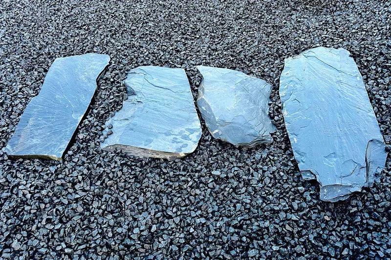 Trittstein Schiefer gespalten anthrazit Step Stone schwarz
