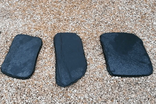 Trittstein Schiefer gespalten anthrazit Step Stone schwarz