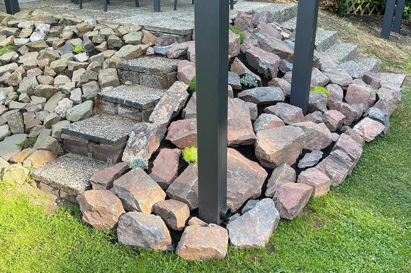 Mauer- und Gestaltungssteine Trockenmauer Bruchstein Grauwacke 10-40 cm