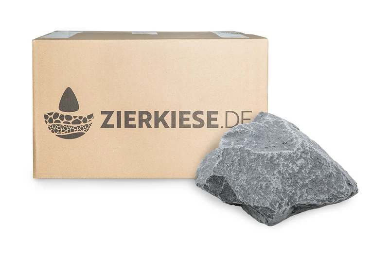Mauersteine für Trockenmauer – Wasserbausteine Bruchsteine Basalt 10-40 cm