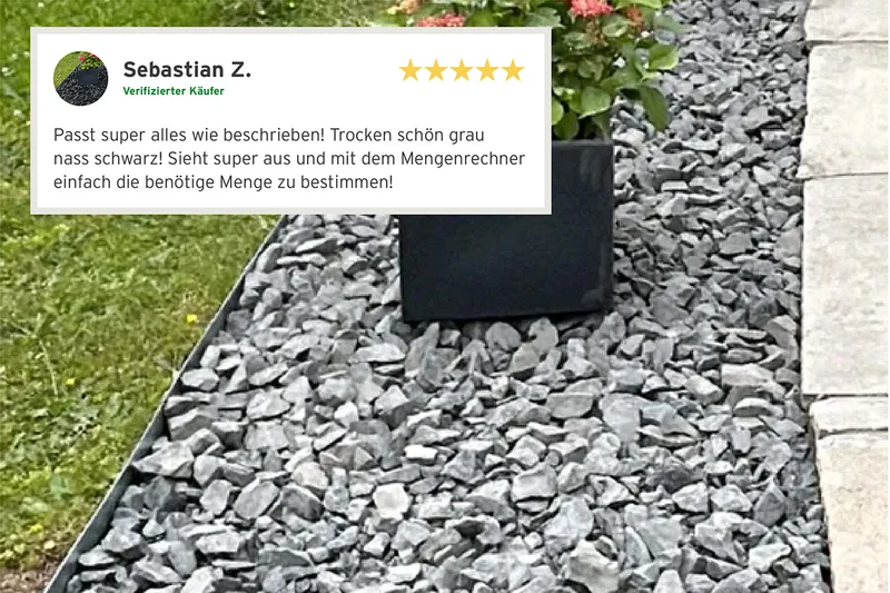 Basaltsplitt schwarz anthrazit