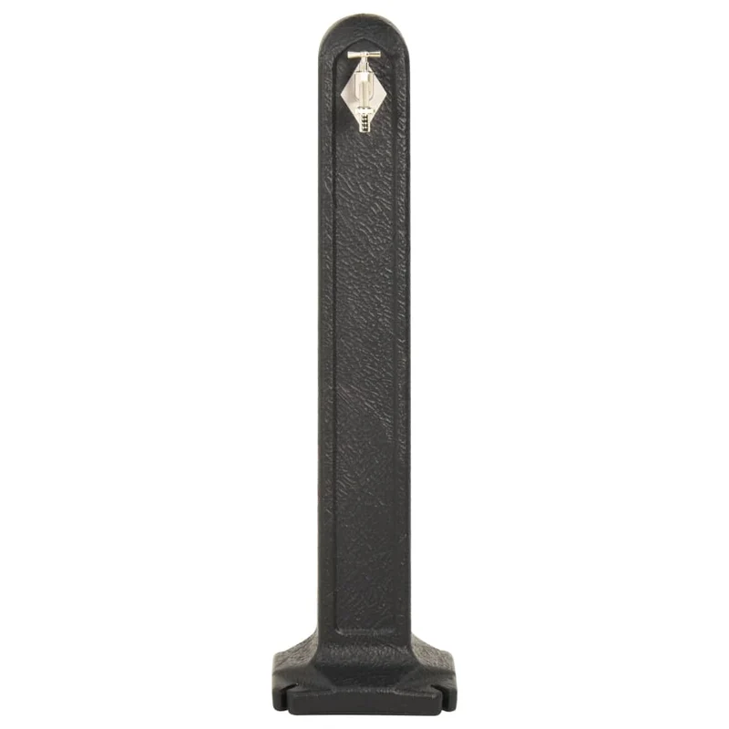 Wasserzapfsäule 90cm HDPE Anthrazit Garten Wasserhahn Wasserstelle
