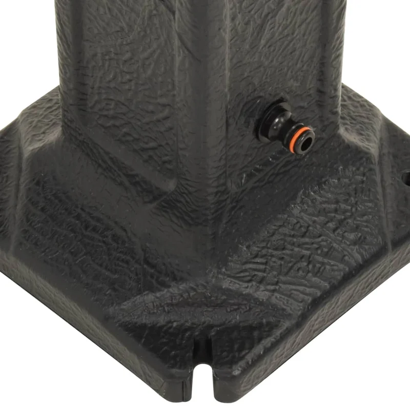 Wasserzapfsäule 90cm HDPE Anthrazit Garten Wasserhahn Wasserstelle