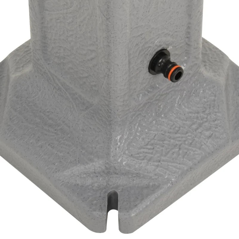 Wasserzapfsäule 90cm HDPE Steinoptik Garten Wasserhahn Wasserstelle