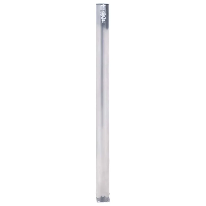 Wasserzapfsäule Edelstahl 23x7x40cm rund Wasserhahn Garten Wasserstelle Outdoor