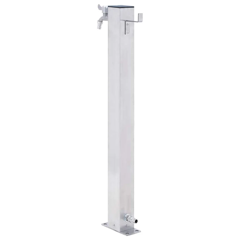 Wasserzapfsäule Edelstahl 23x7x40cm Wasserhahn Garten Zapfstelle Außen