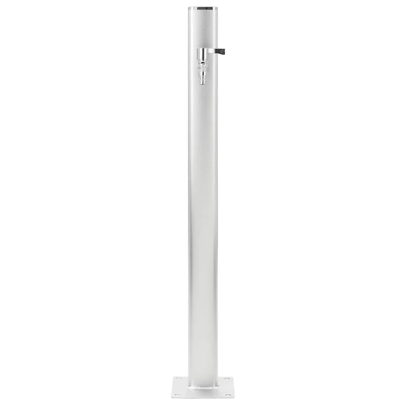 Wassersäule Aluminium 7 x 3 x 95 cm Garten Wasserhahn Zapfsäule Silber