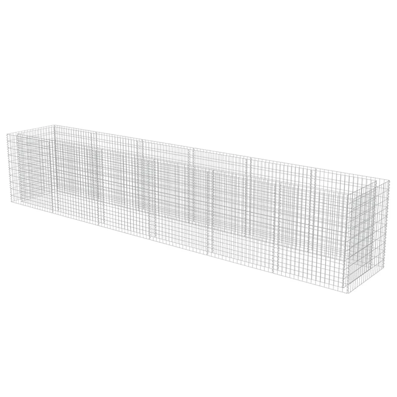 Gabionen Hochbeet Stahl 270×90×100 cm Steinkorb Pflanzkübel Blumenbeet