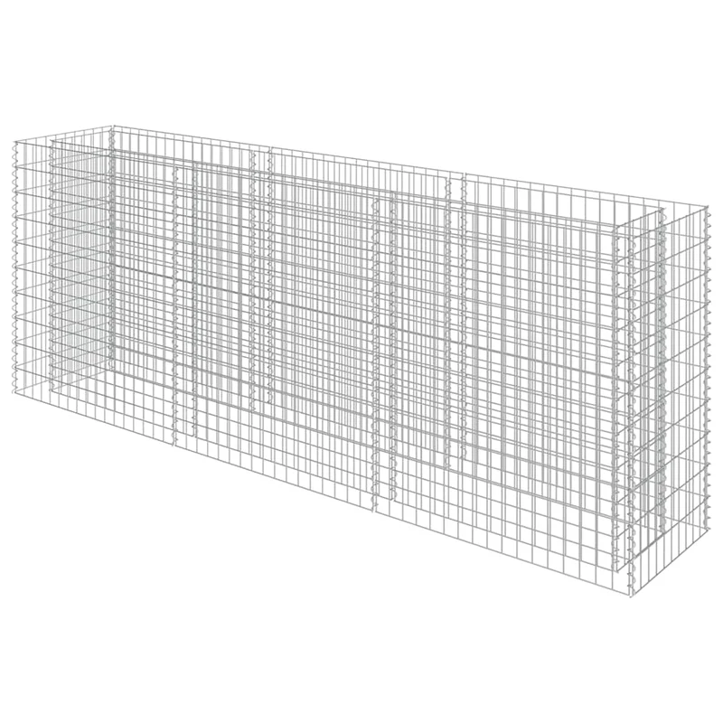 Gabionen Hochbeet Verzinkter Stahl 270×50×100 cm Gabionenpflanzkübel