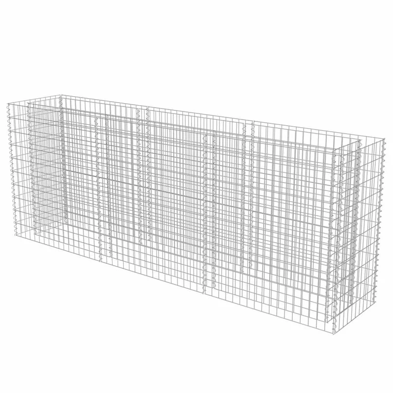 Gabionen Hochbeet Verzinkter Stahl 270×50×100 cm Gabionenpflanzkübel