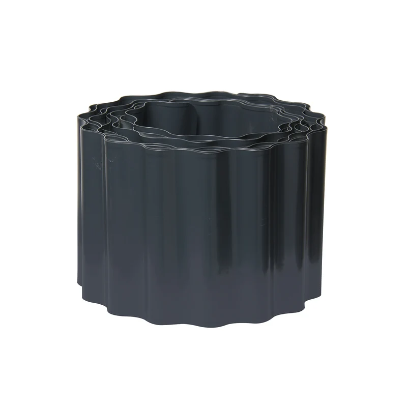 bellissa Metall Rasenkantenband Welle anthrazit 500x14 cm