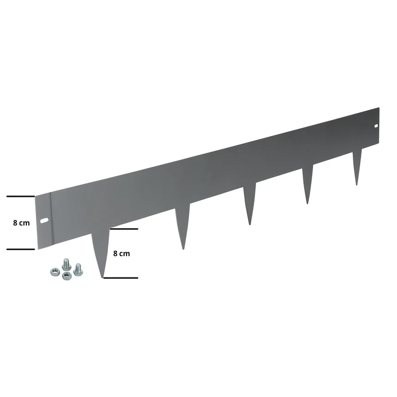 bellissa Rasenkante spina 2er Set Metall verzinkt 103x16 cm, Nutzlänge 2x 100cm