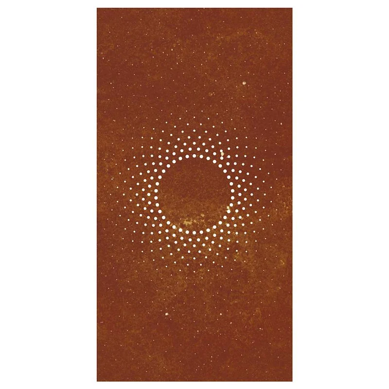 Garten Wanddekoration 105x155 cm rusty Cortenstahl Design Sonne Roststahl