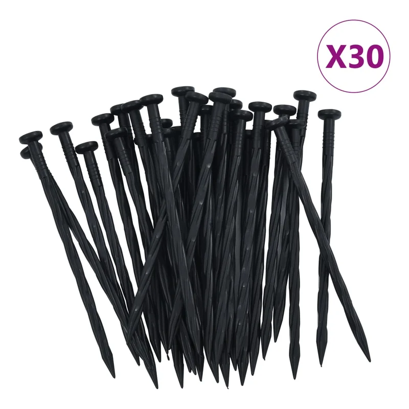 Rasenkante flexibel 30 Nägel 1000 x 5 cm Schwarz 10m Beeteineinfassung