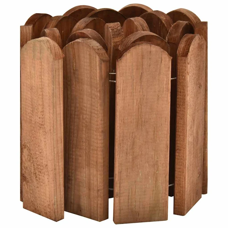 Beeteinfassung Braun 120 cm Imprägniertes Kiefernholz flexibel Rasenkante