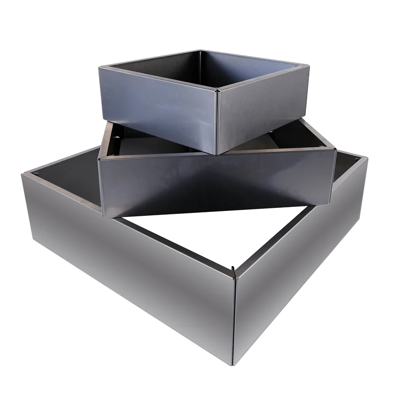 bellissa Turmbeet; L 100 x B 100 x H 70 cm, 1.5 mm Corten, 3 Rahmen