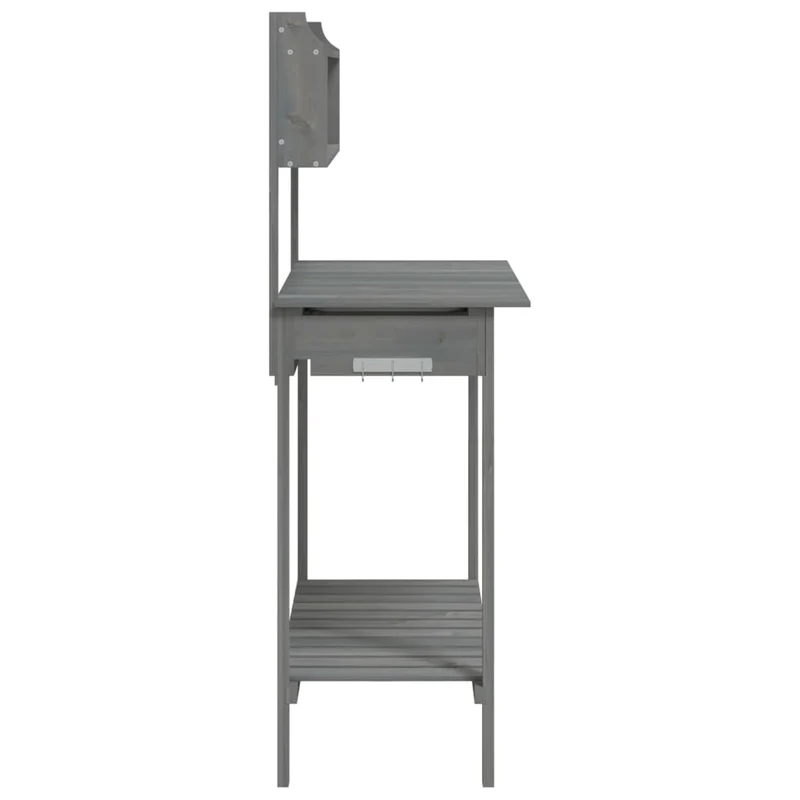 Pflanztisch mit Waschbecken Grau 147,5x44x139,5 cm Massivholz Tanne