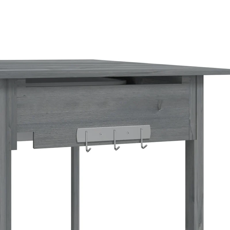Pflanztisch mit Waschbecken Grau 147,5x44x139,5 cm Massivholz Tanne