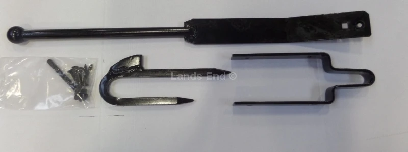 Englischer Torverschluss schwarz - pulverbeschichtet