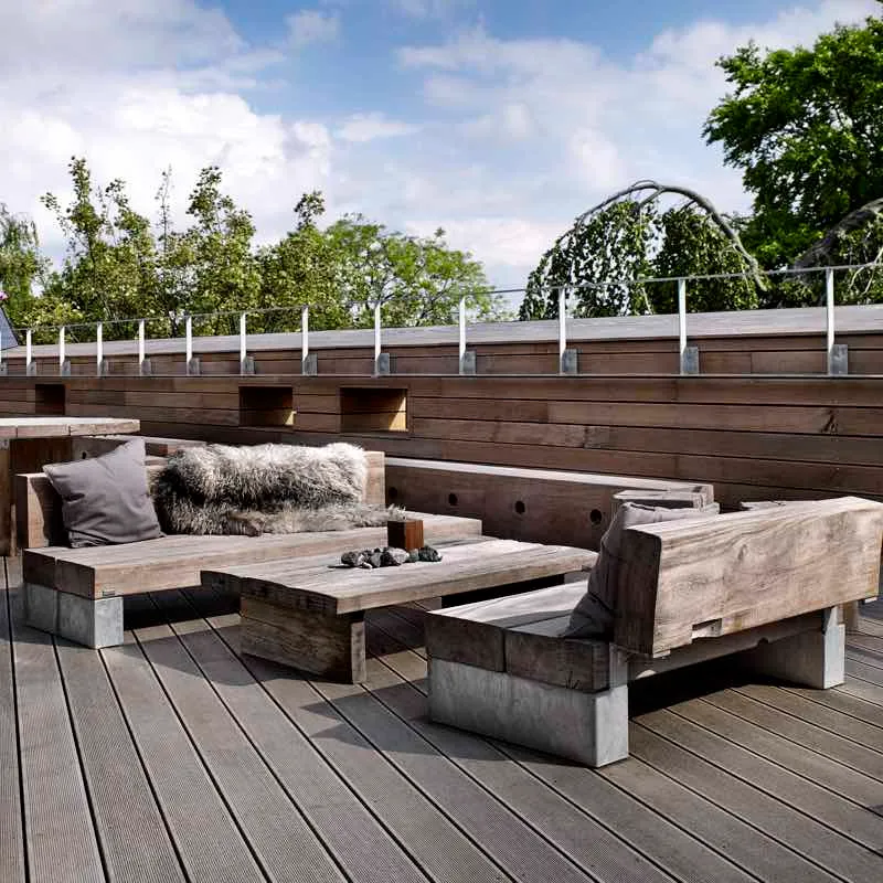 Loungebank Slinger Thors Design mit Lehne