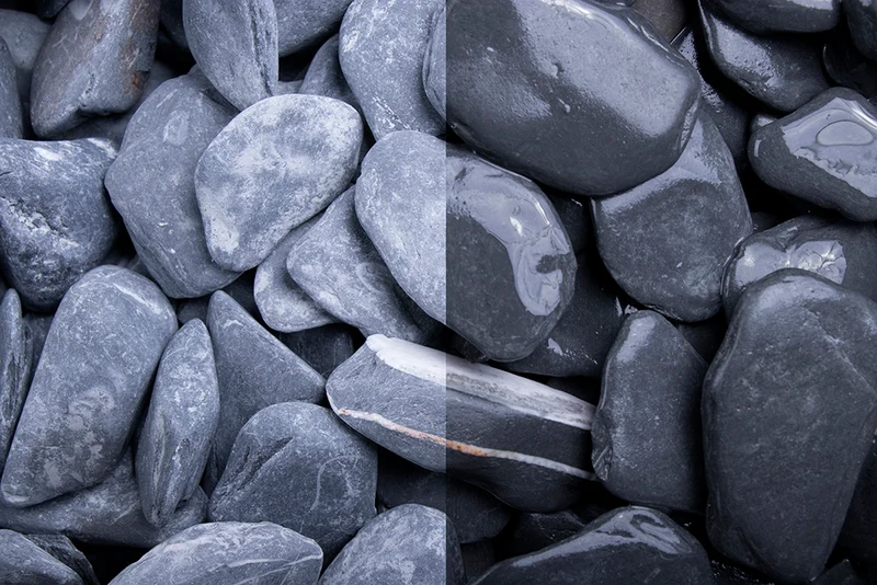 Canadian Slate Schwarz getrommelt, 30-60 mm