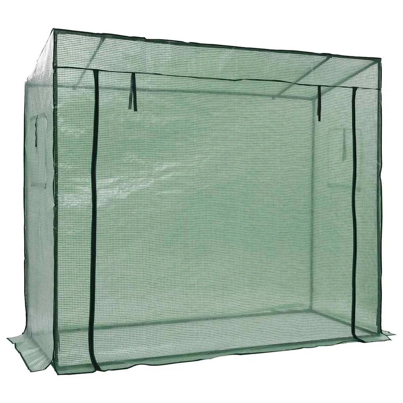 Begehbares Gewächshaus 200 x 80 x 173 cm Foliengewächshaus Rolltür