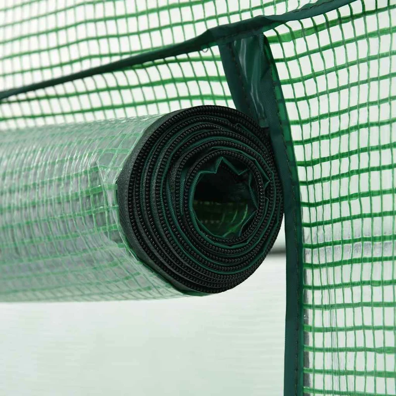 Begehbares Gewächshaus 200 x 80 x 173 cm Foliengewächshaus Rolltür