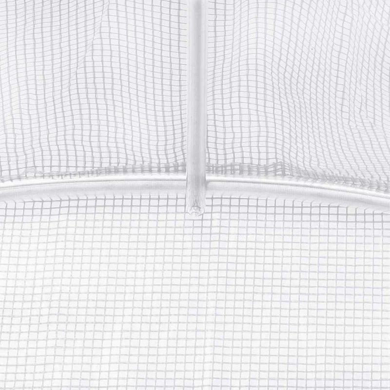 Gewächshaus Foliengewächshaus mit Stahlrahmen Weiß 6 m² 3x2x2 m