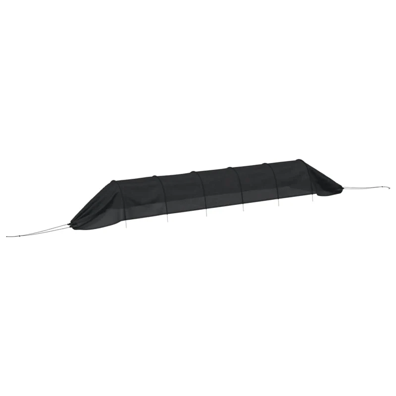 Netztunnel Schwarz 300x50x48,5 cm Stahl PP Schattierung Pflanzenschutz
