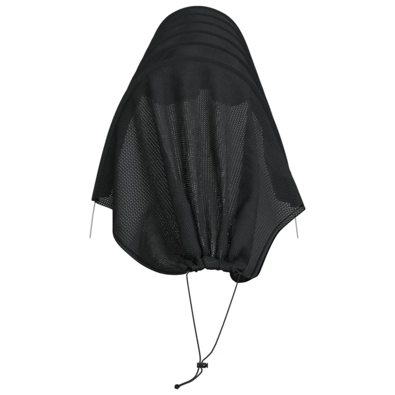 Netztunnel Schwarz 300x50x48,5 cm Stahl PP Schattierung Pflanzenschutz