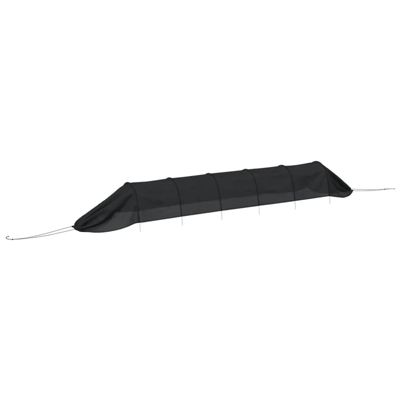 Netztunnel Schwarz 300x50x48,5 cm Stahl PP Schattierung Pflanzenschutz