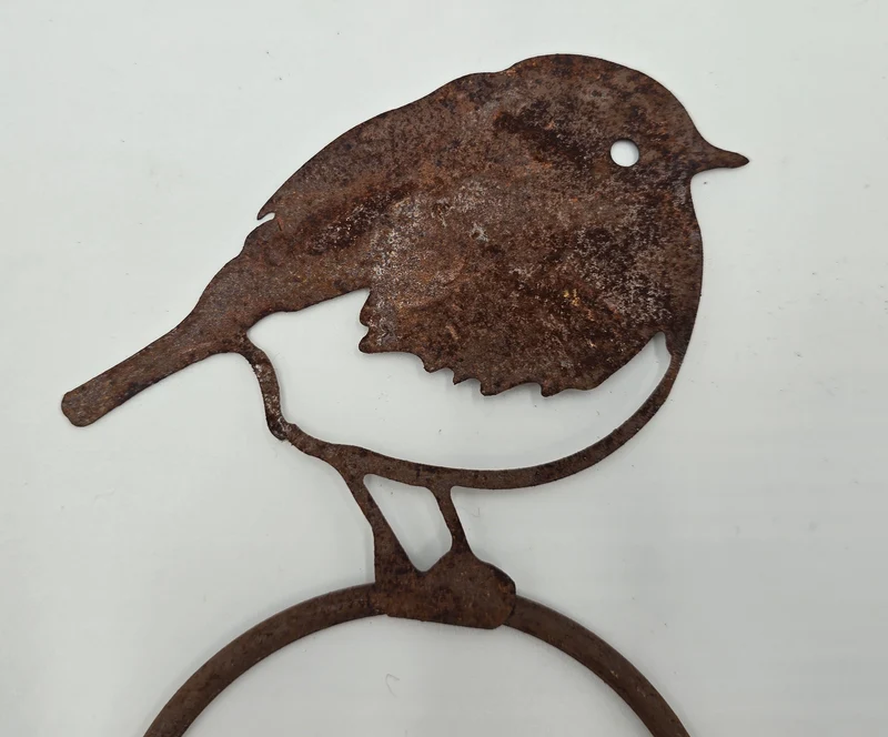 Meisenknödelhalter Metall 10×35 cm robuster Vogel-Futterhalter Rost