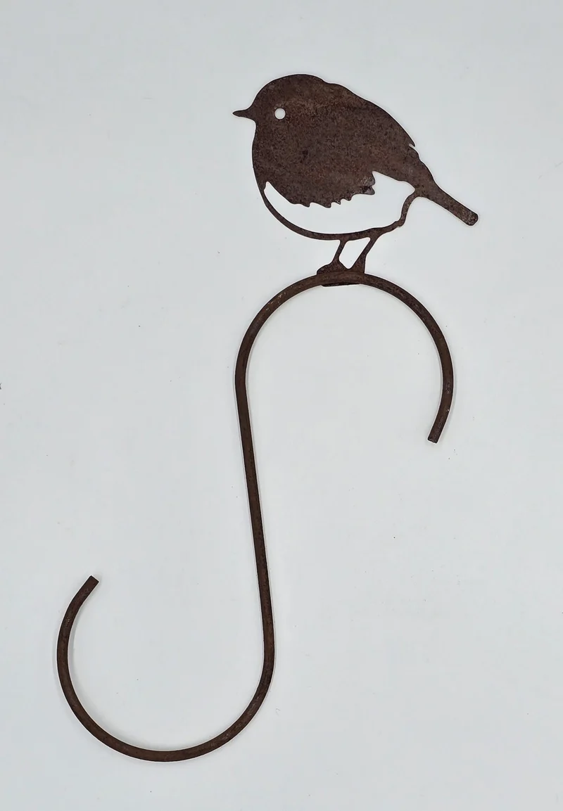 Meisenknödelhalter Metall 10×35 cm robuster Vogel-Futterhalter Rost