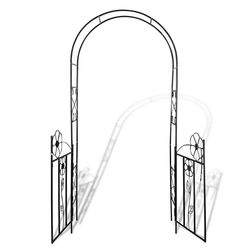 Rosenbogen mit Tür Torbogen Rankgitter Rosensäule Spalier Pergola Gartentor
