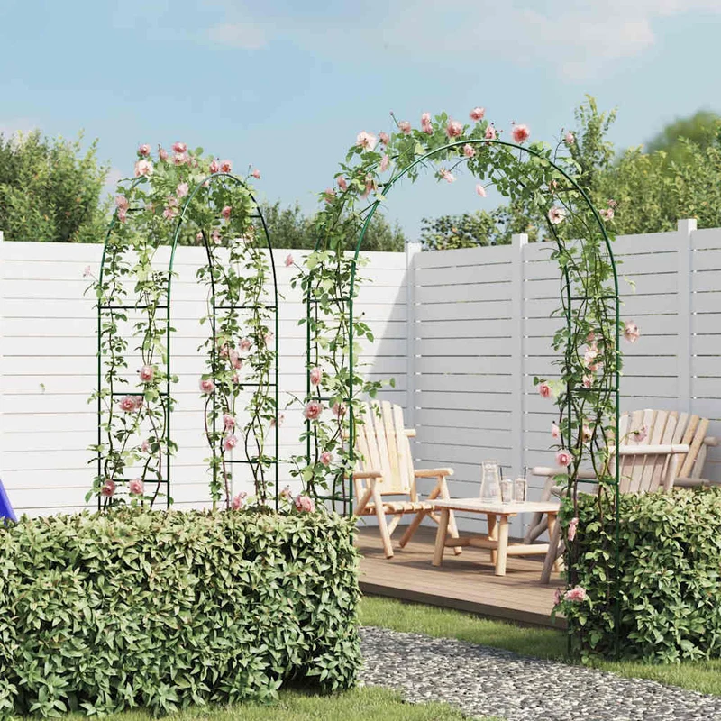 2x Garten Rosenbogen Torbogen Rankgitter Rosensäule