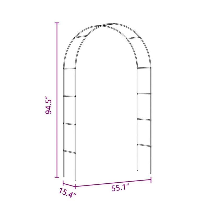 2x Garten Rosenbogen Torbogen Rankgitter Rosensäule