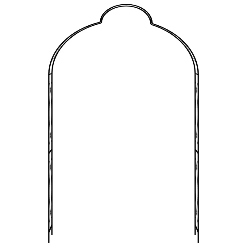 Rosenbogen Torbogen Rosenspalier Schwarz 240 cm Eisen Rankhilfe