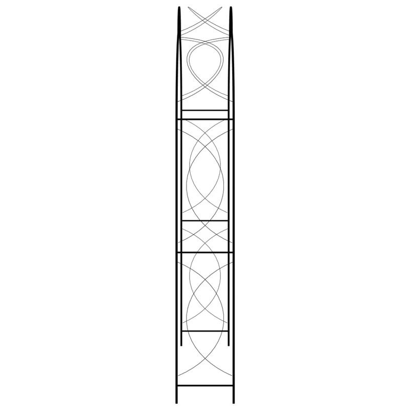 Rosenbogen Torbogen Rosenspalier Schwarz 240 cm Eisen Rankhilfe