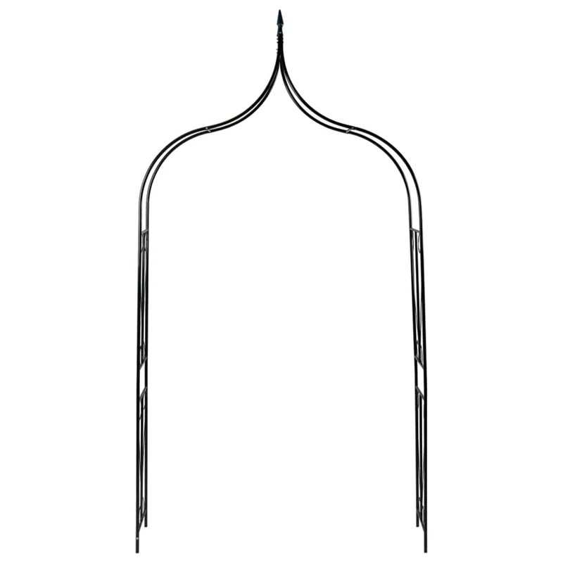 Rosenbogen Torbogen Schwarz 258 cm Rosenspalier Kletterhilfe Eisen