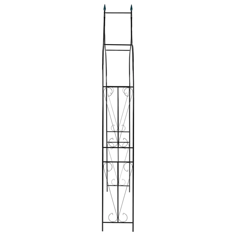 Rosenbogen Torbogen Schwarz 258 cm Rosenspalier Kletterhilfe Eisen